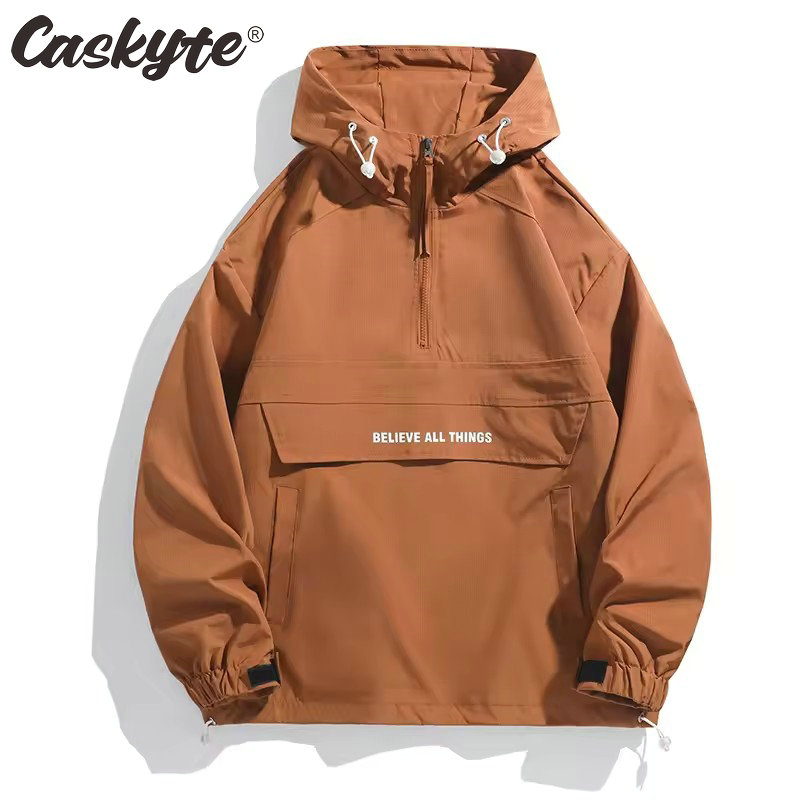 Windproof Jacket Softshell - 2026 CASKYTE Men Hiking Jacket Waterproof