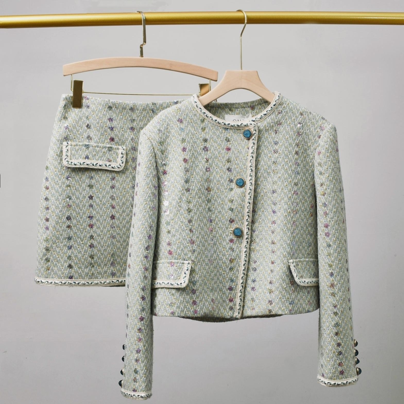 Jack Winter Clothing - Women Elegant Tweed Luxury Suit Jacke