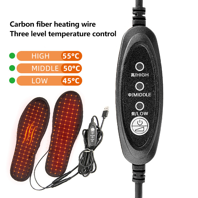 Heated Insole Rechargeable - USB Rechargeable Heated Shoe Insoles Washable