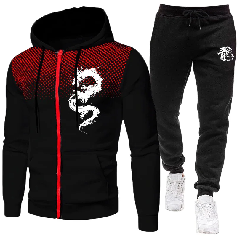 Winter Clothing Outdoor - Men's Paris Dragon Pattern Fashion Print