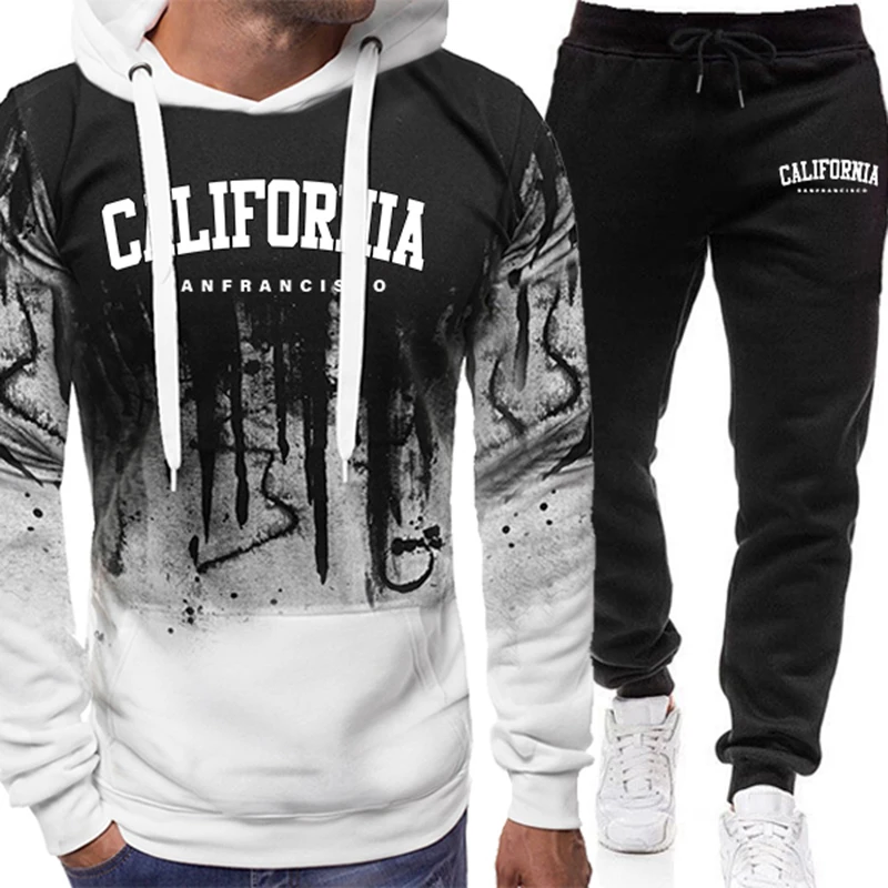 Winter Clothing Outdoor - 2026 Men's Tracksuit Casual Splashed ink