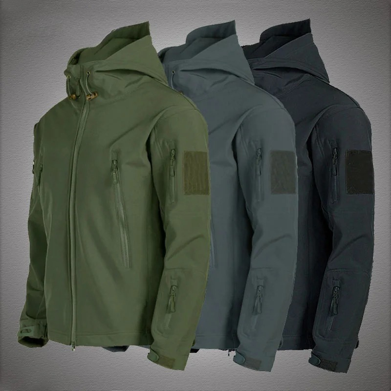 Windproof Jacket Softshell - Men's Tactical Windproof Waterproof Jacket Army