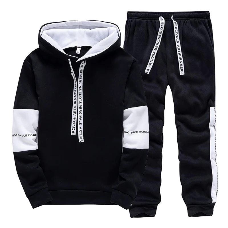 Black White Men's Tracksuit Fa - Winter Clothing Outdoor ulasan dan harga