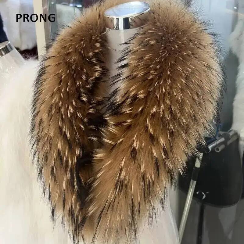 Natural Raccoon Fur Collar Rea - Winter Clothing Items ulasan dan harga