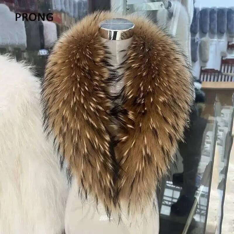 Natural Raccoon Fur Collar Rea - Winter Clothing Items ulasan dan harga