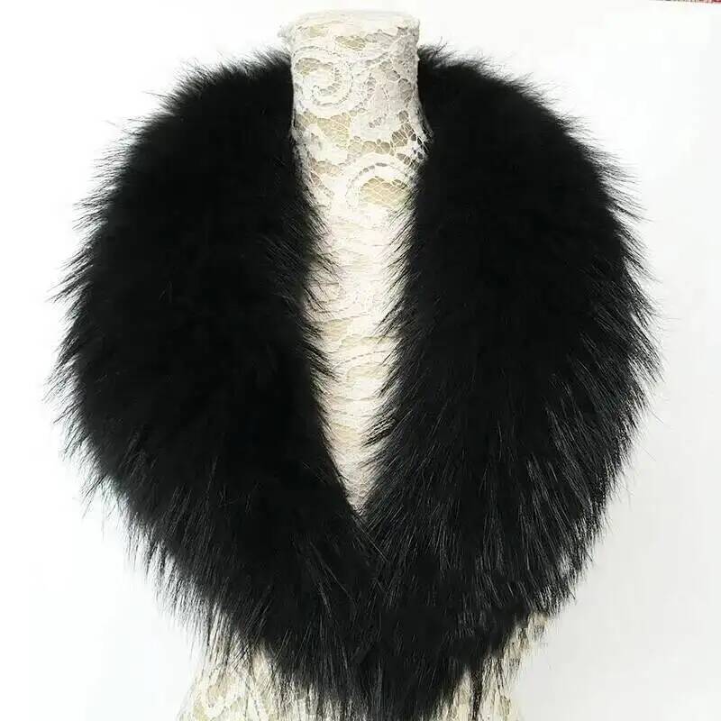 Natural Raccoon Fur Collar Rea - Winter Clothing Items ulasan dan harga