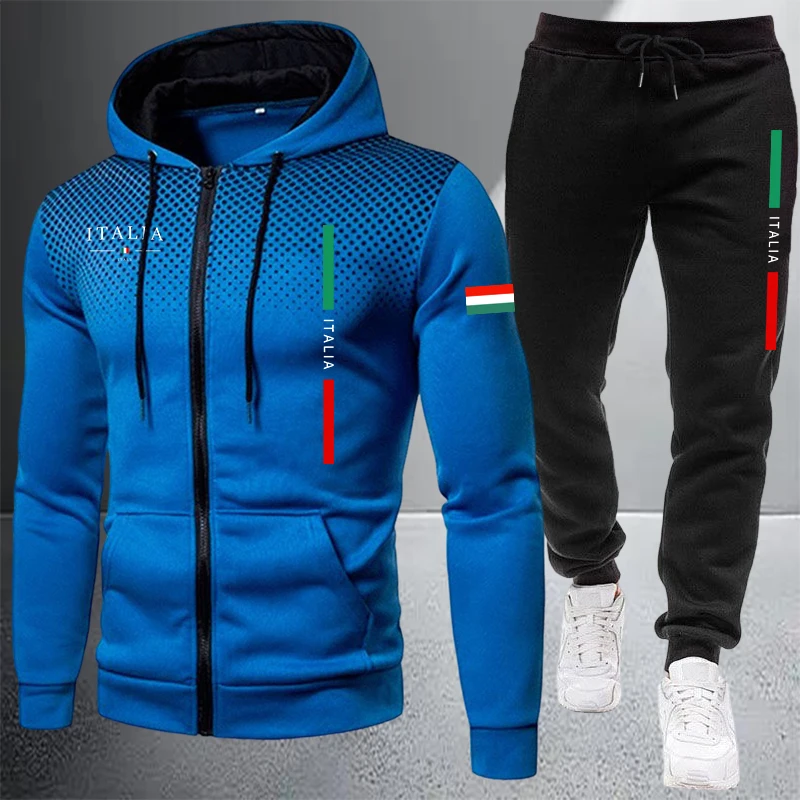 Men's Tracksuit Casual Zip Hoo - Winter Clothing Items ulasan dan harga