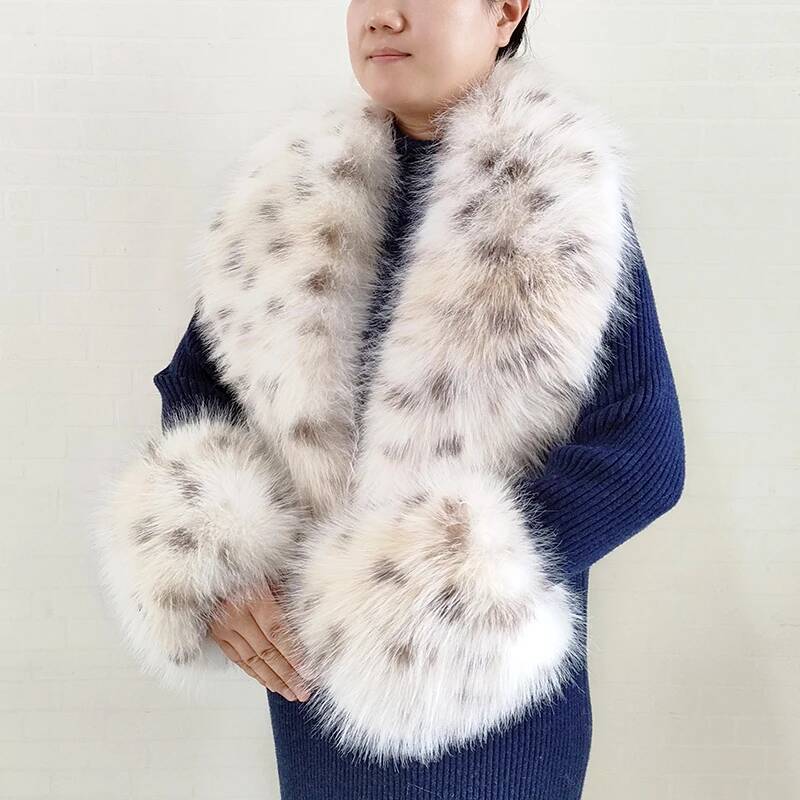 Large Women Faux Fox Fur Scarf - Winter Clothing Items ulasan dan harga