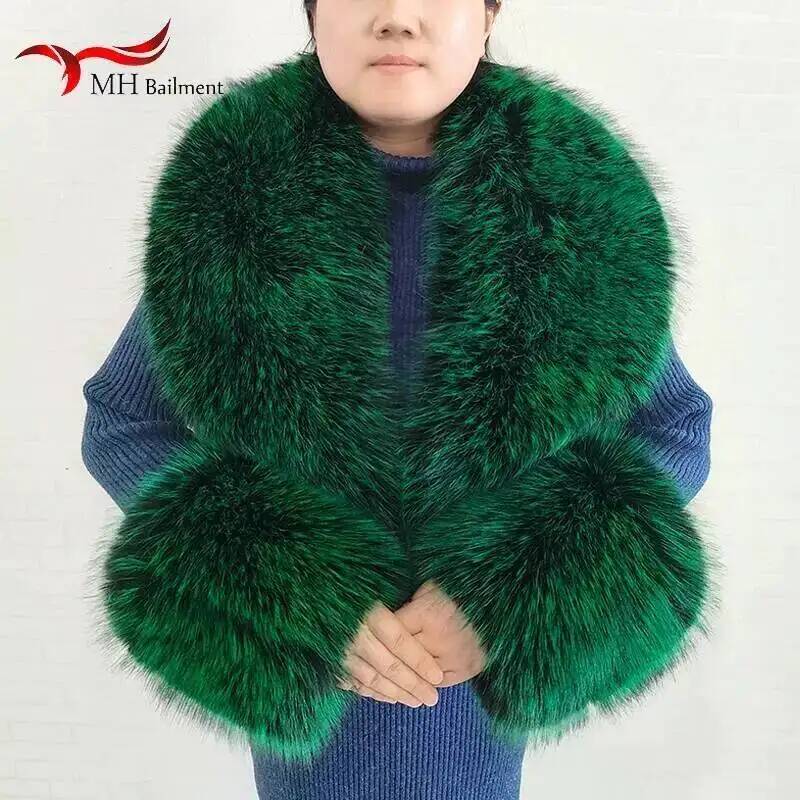 Large Women Faux Fox Fur Scarf - Winter Clothing Items ulasan dan harga