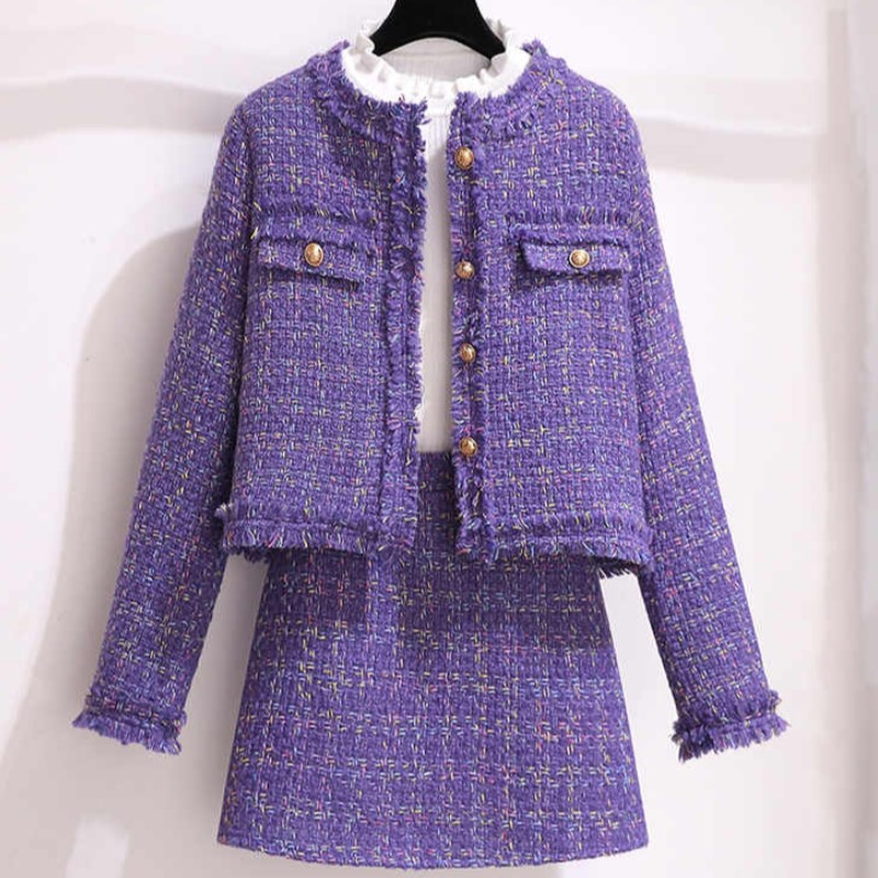 Women Elegant Tweed Fragrant W - Jack Winter Clothing ulasan dan harga