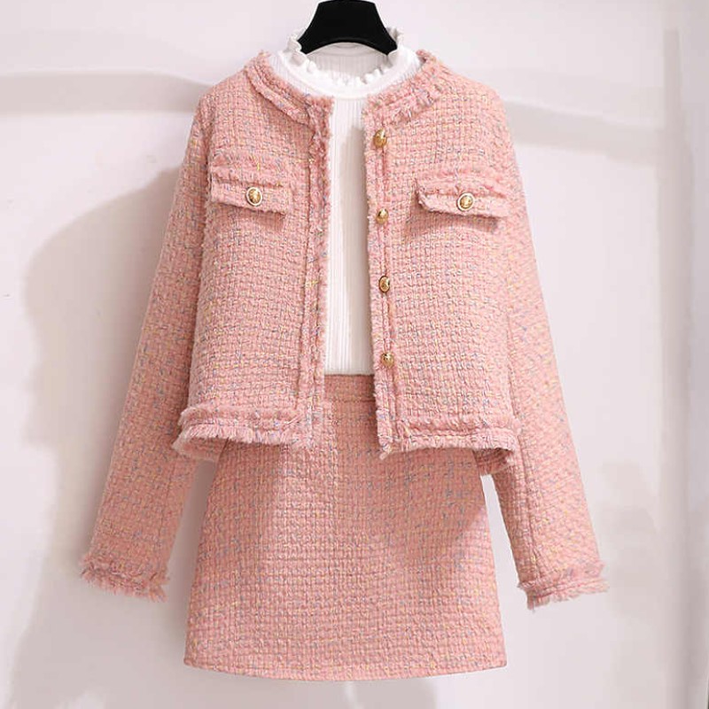 Women Elegant Tweed Fragrant W - Jack Winter Clothing ulasan dan harga