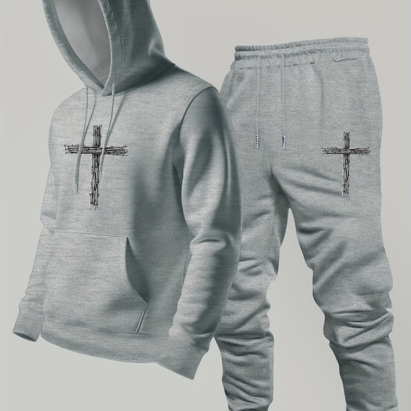Hooded sweatshirt and long pan - Winter Clothing Logos ulasan dan harga