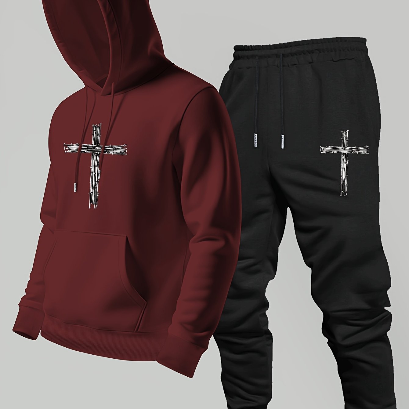 Hooded sweatshirt and long pan - Winter Clothing Logos ulasan dan harga