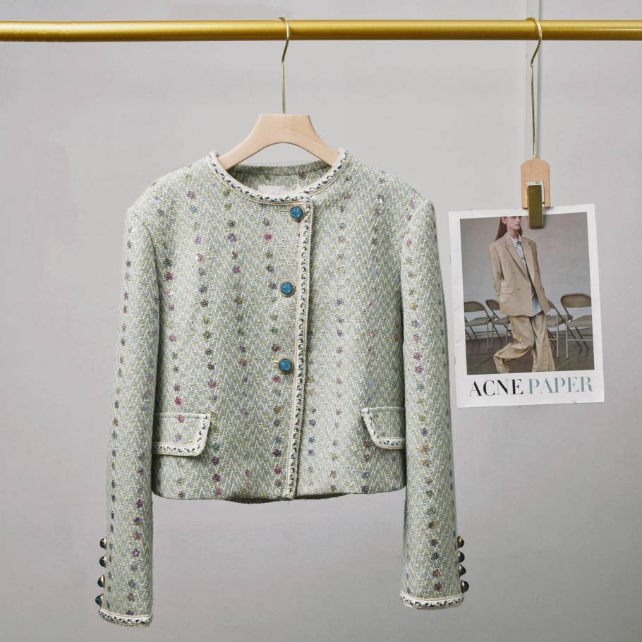 Women Elegant Tweed Luxury Sui - Jack Winter Clothing ulasan dan harga