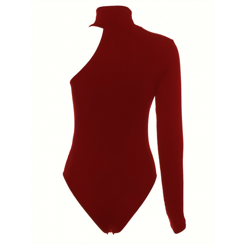 Solid Asymmetric One Shoulder  - Winter Clothing For Woman ulasan dan harga
