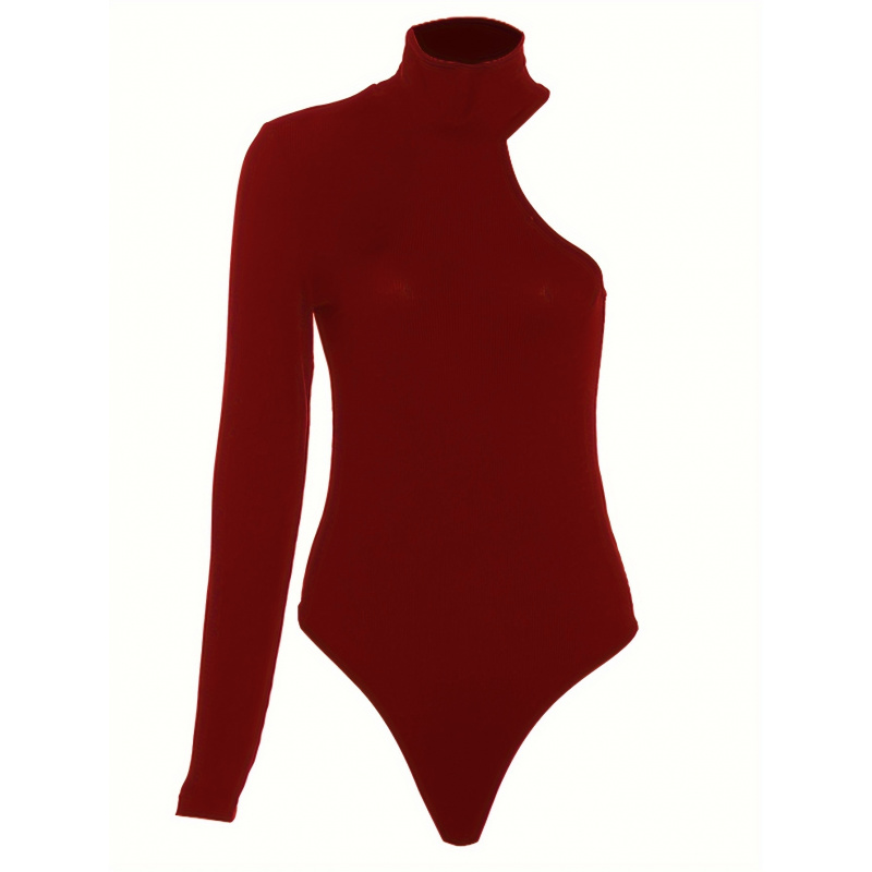 Solid Asymmetric One Shoulder  - Winter Clothing For Woman ulasan dan harga