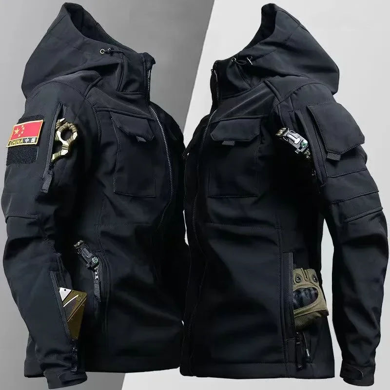 New GL Men's Winter Velvet Thi - Windproof Jacket Softshell ulasan dan harga