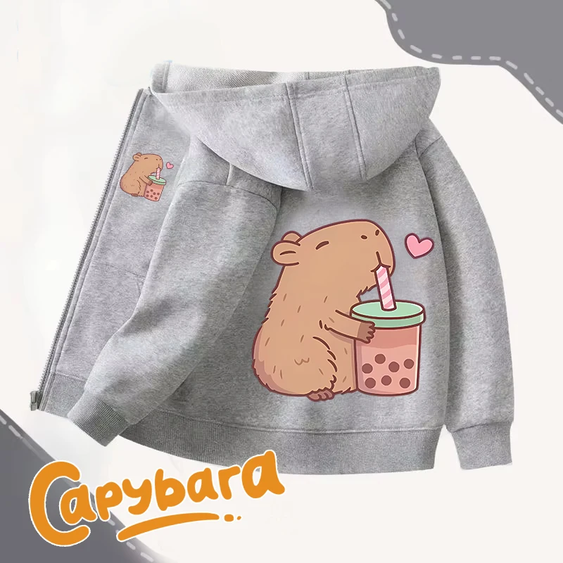 Capybara Zipper Hoodies Coats  - Winter Clothing For Boys ulasan dan harga