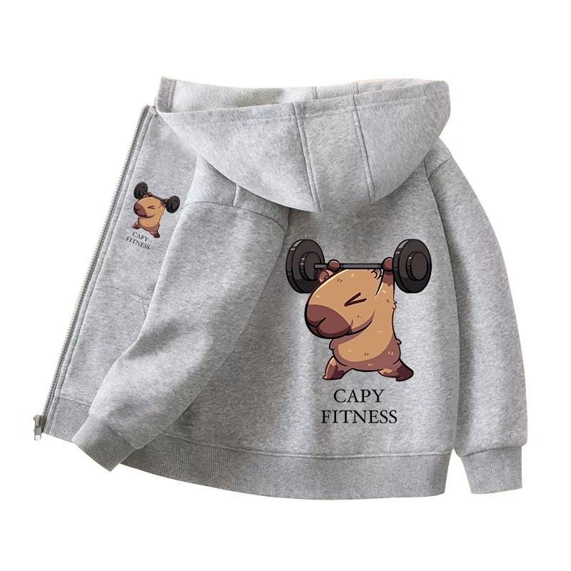 Capybara Zipper Hoodies Coats  - Winter Clothing For Boys ulasan dan harga