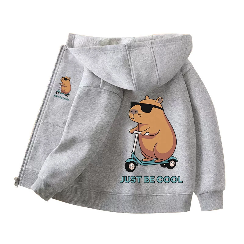 Capybara Zipper Hoodies Coats  - Winter Clothing For Boys ulasan dan harga