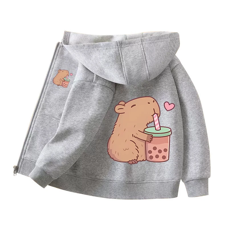 Capybara Zipper Hoodies Coats  - Winter Clothing For Boys ulasan dan harga