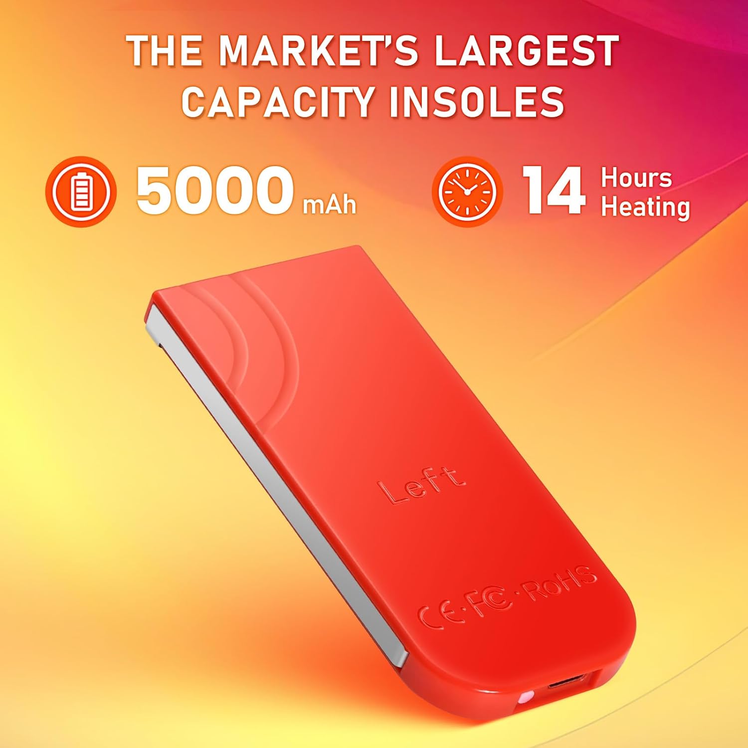 5000mAh  Recharge  le Detach   - Heated Insole Rechargeable ulasan dan harga