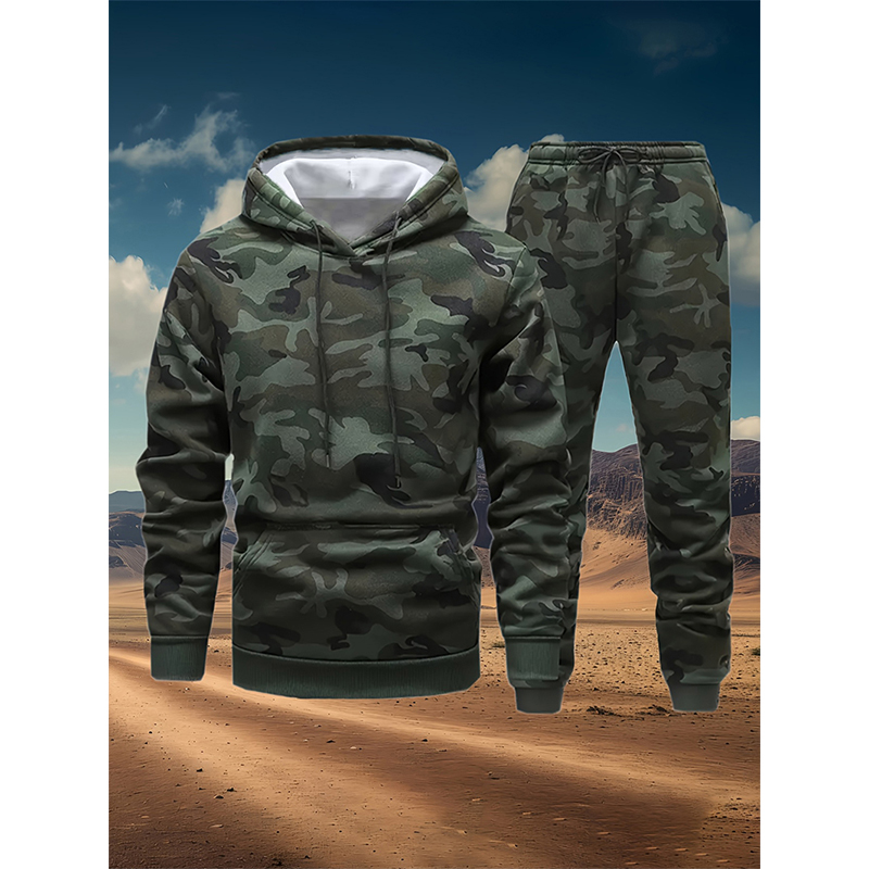 Autumn Camouflage 3D Print Hoo - Winter Clothing For Woman ulasan dan harga