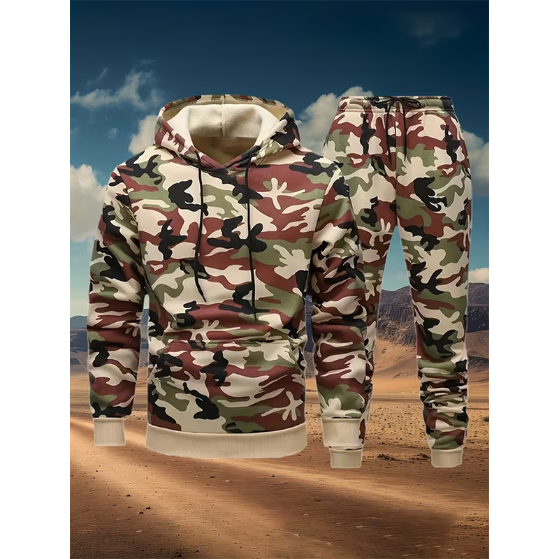 Autumn Camouflage 3D Print Hoo - Winter Clothing For Woman ulasan dan harga