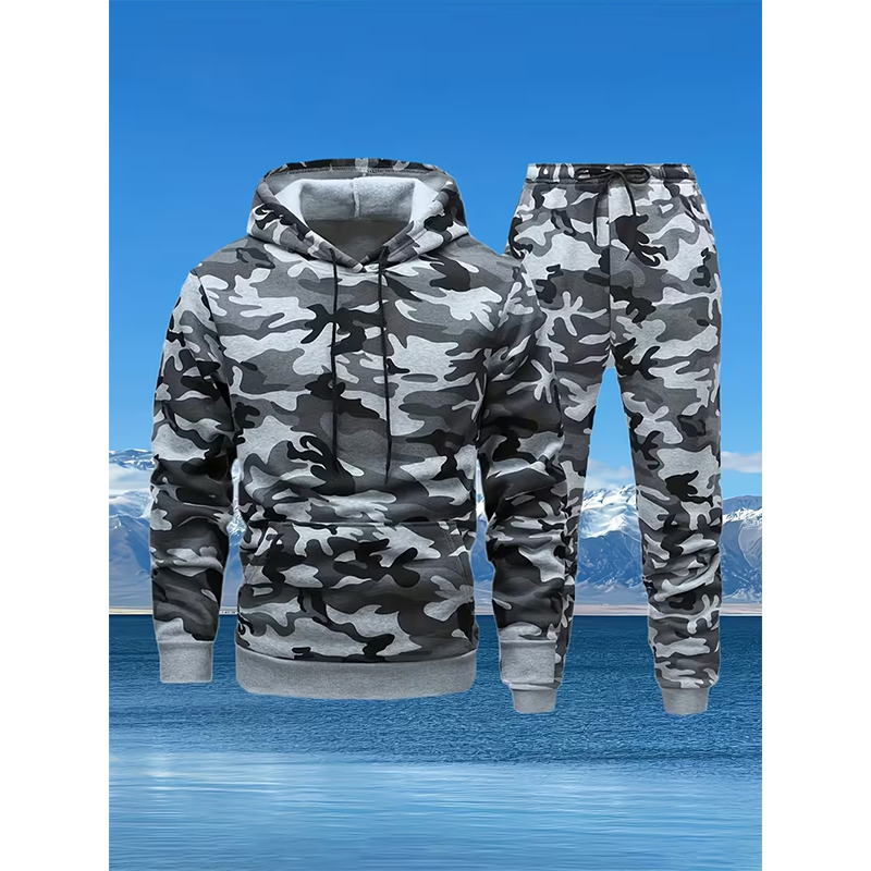 Autumn Camouflage 3D Print Hoo - Winter Clothing For Woman ulasan dan harga