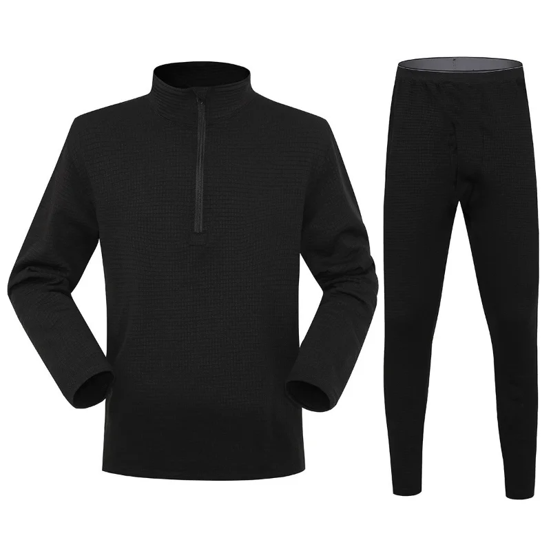 Men Grid Fleece Thermal Underw - Thermal Base Layer ulasan dan harga